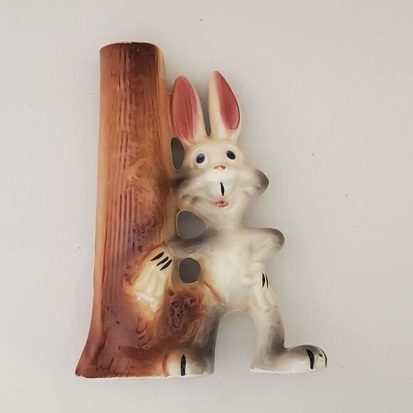 Vintage 1940s Shaw Pottery Warner Brothers BUGS BUNNY Ceramic Figurine Vase - Picture 8 of 16